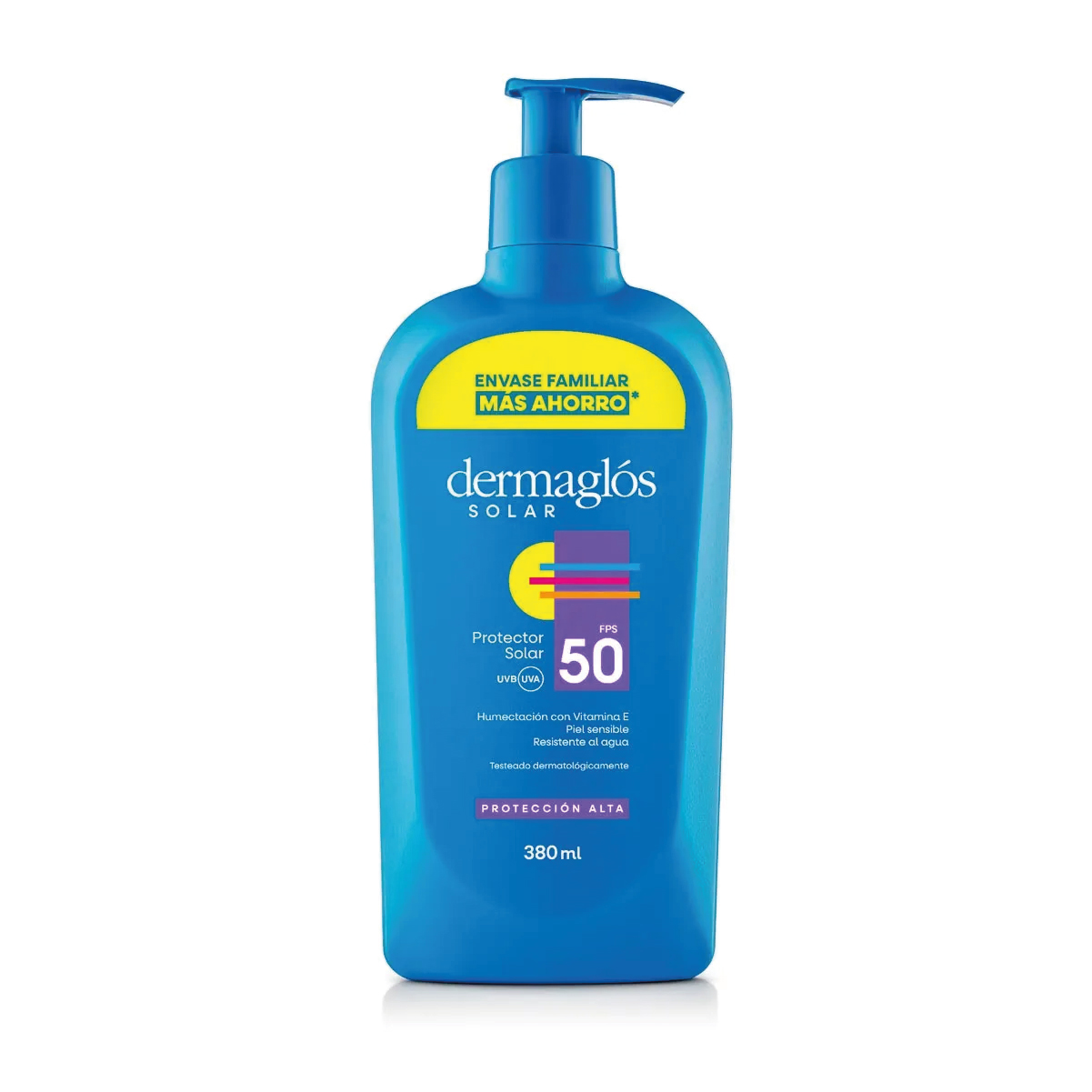 DERMAGLOS PROTECTOR SOLAR FPS 50 X 380 ML.